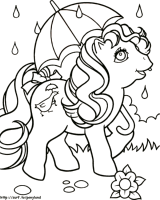 A coloring page of my little pony